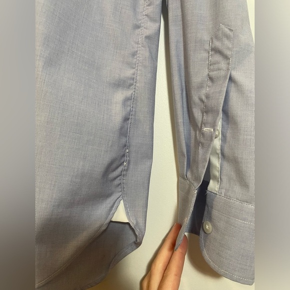 J Crew Men's Ludlow Dress Shirt Size L 16 1/2 - 35 Blue Slim Fit Button Down EUC - Picture 4 of 11